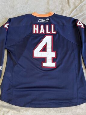 Vintage Oilers Jersey Edmonton Hall NHL Reebok Hockey Navy CCM Large